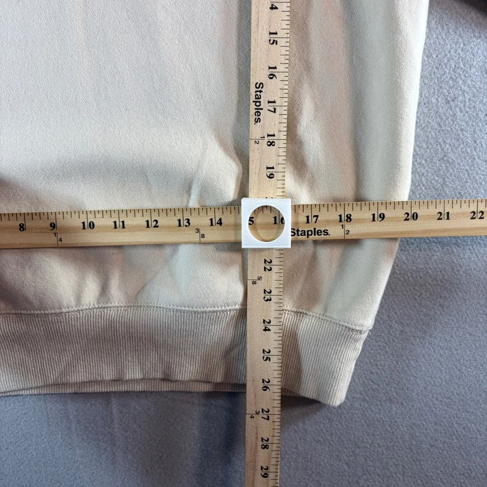 Roundtree & Yorke Mens Medium Beige Quarter Zip Pullover Sweatshirt Fleece